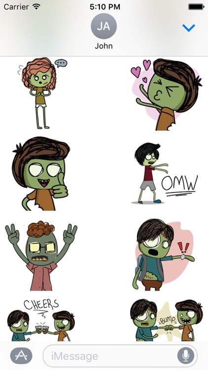 The Zombie Kids Stickers