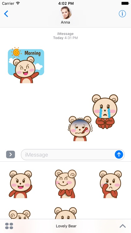 Lovely Bear Sticker: Adorable Brown Grizzly Emoji