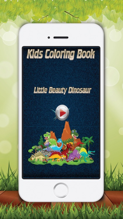 Kids Coloring Book Little Beauty Dinosaur