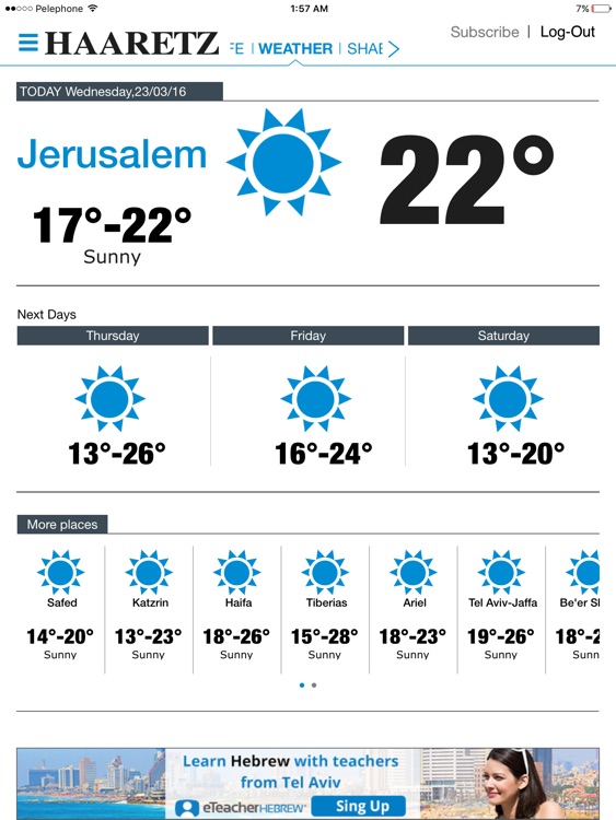 Haaretz English Edition for iPad screenshot-4