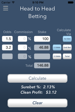 Betting Calculator screenshot 2