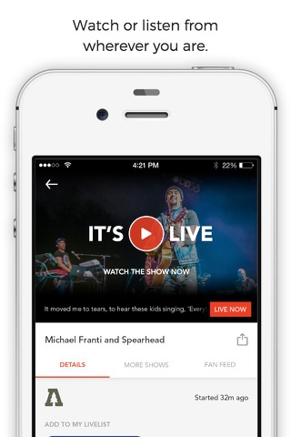 LiveList - Find and Watch Live Streaming Concerts screenshot 4