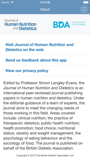 Journal of Human Nutrition and Dietetics App(圖4)-速報App