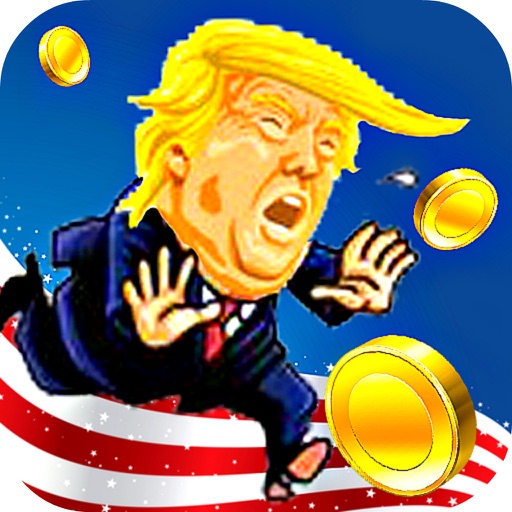 Crazy Trump Catch Money Run Icon