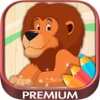 Learning game to paint animals with color -Premium