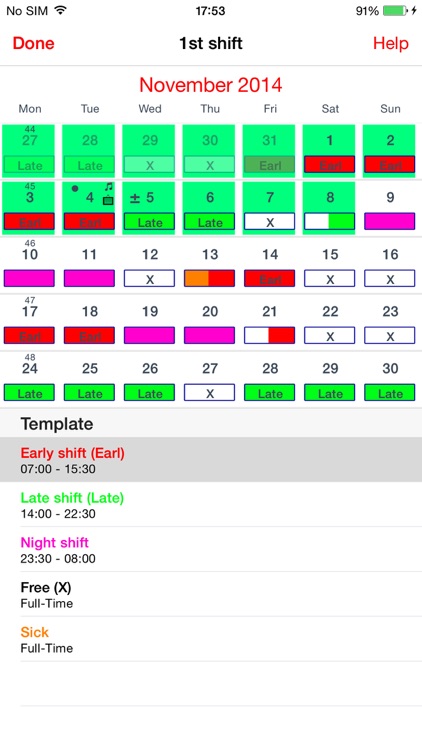 Roster-Calendar Pro
