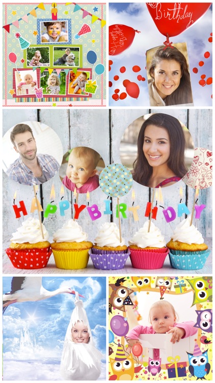 Birthday Cards Free: happy birthday photo frame, gift cards & invitation maker