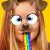 Snap Filters Doggy Face Flower Crown Stickers Emoj