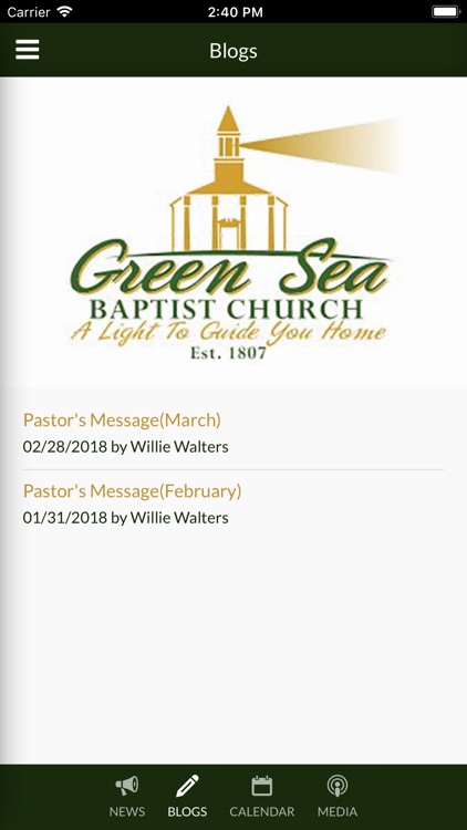 Green Sea Baptist Church screenshot-3