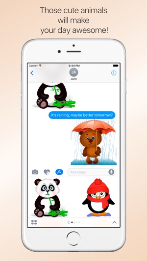 Funny zoo - cute stickers with animated animals(圖2)-速報App