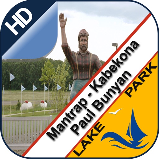 Mantrap Kabekona and Paul Bunyan offline GPS chart for lake and park trails icon