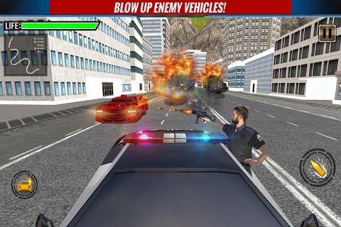 Hill Climbing Police Vs Criminals Car Shooting 3D Game screenshot 4