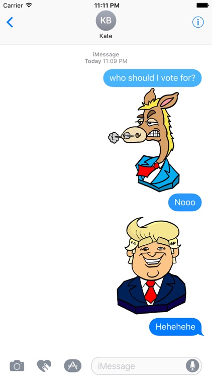 Busted Politics: Trump & Hillary Emoji Stickers