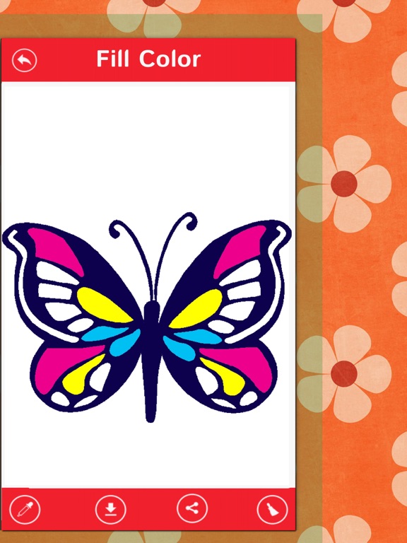 Butterfly Color Book-Beautiful Butterfly Canvas screenshot 3