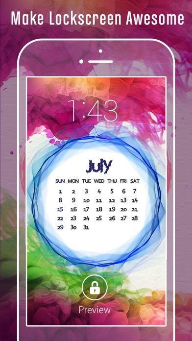 How to cancel & delete Lock screen Calendar Themes from iphone & ipad 3