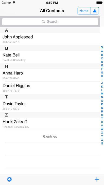 Contacts by creation date and advanced search