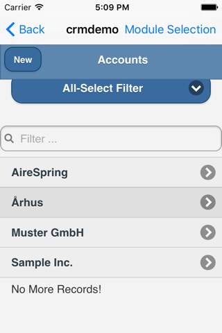 Mobile Client (VMC) for vTiger™ Open Source screenshot 3