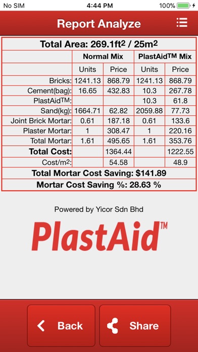 PlastAid-Plastering Calculator screenshot 3