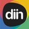 The diin application allows the user to know everything around him