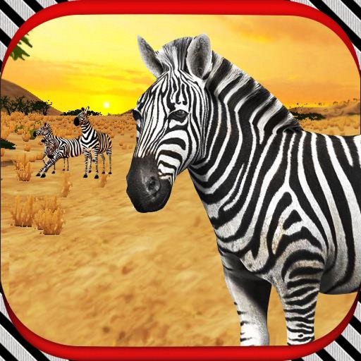 Zebra Horce Simulator 3D icon