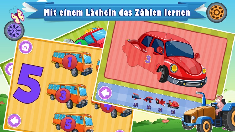 Learn German for Kids- First Words Trucks Puzzles screenshot-3