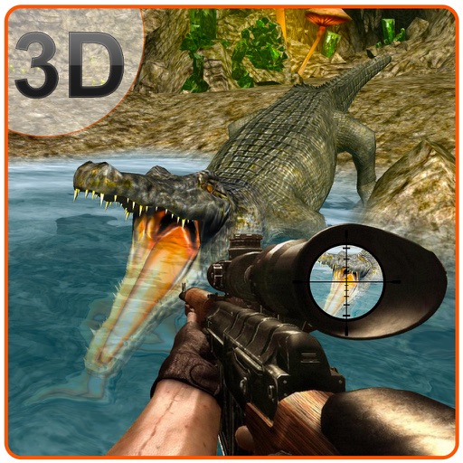 Crocodile Hunter Simulator 3D – kill deadly predator in this shooting simulation game Icon