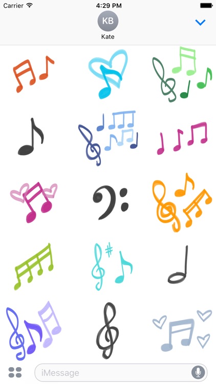 Music stickers for iMessage - photo keyboard emoji