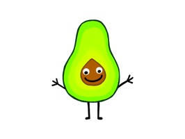The Happy Avocado sticker pack lets you spread the smiles with food
