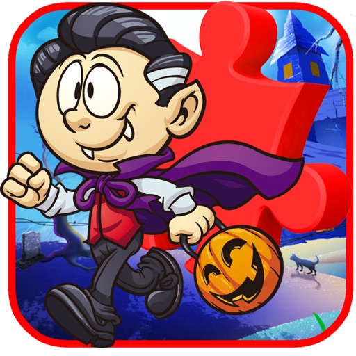 Crazy Ghost Halloween Day Jigsaw Puzzle Fun Game icon