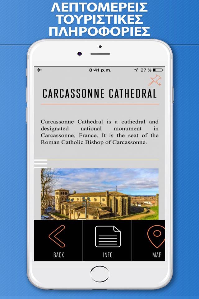 Carcassonne Travel Guide and Offline City Map screenshot 3