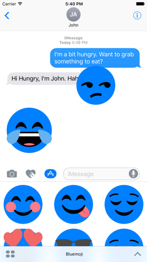 Bluemoji - Blue emoji faces stickers(圖1)-速報App