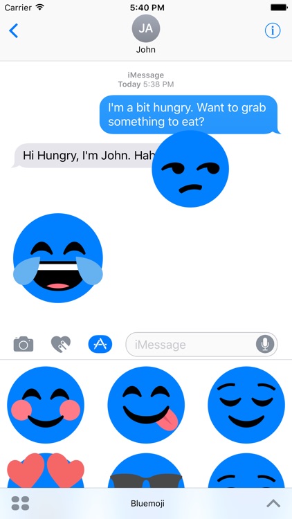 Bluemoji - Blue emoji faces stickers