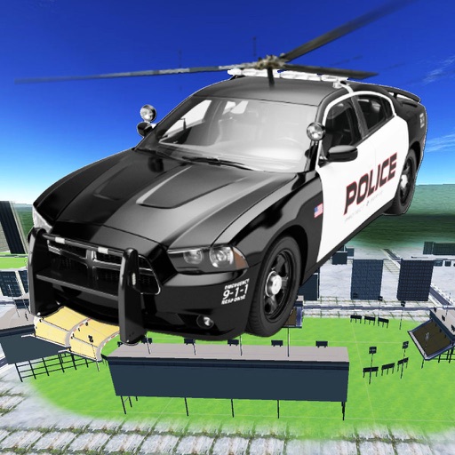 Police Flying Car 3D Driving Simulator -Extreme Car Helicopter iOS App