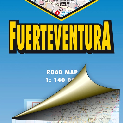 Fuerteventura. Road map. icon