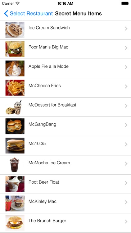 Secret Menu of 21 Restaurants