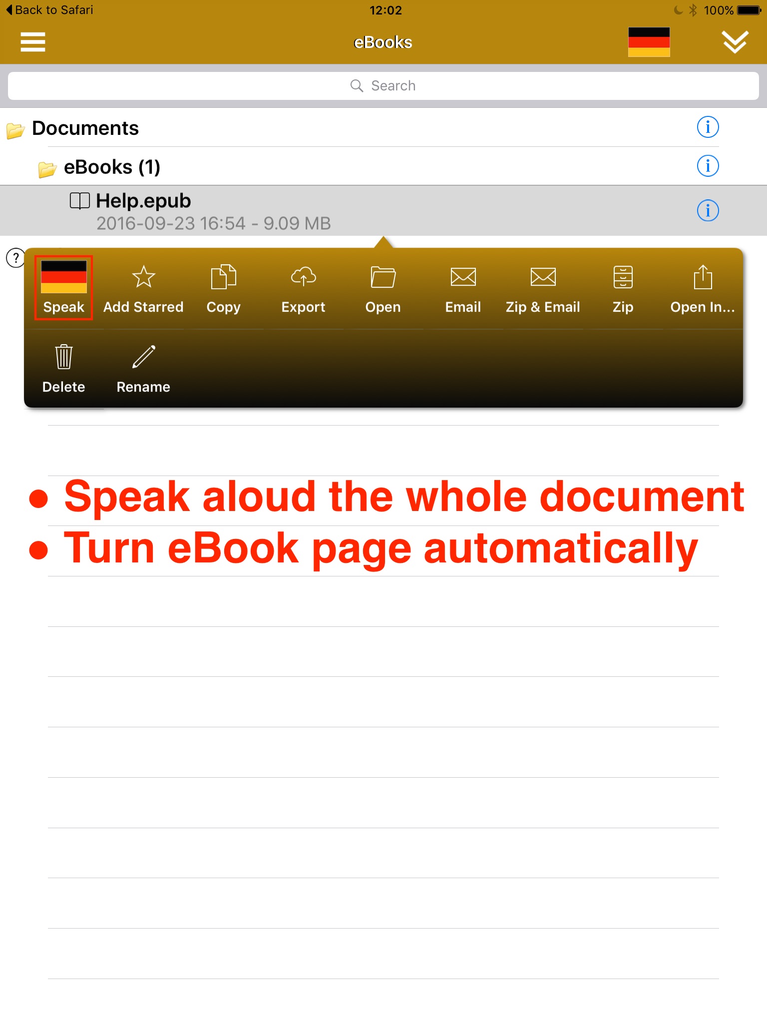 SpeakGerman 2 FREE (8 German Text-to-Speech) screenshot 4