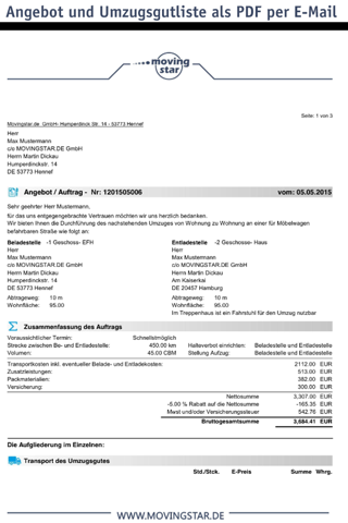 moventu - Mobile Umzugserfassung von MOVINGSTAR.DE - náhled