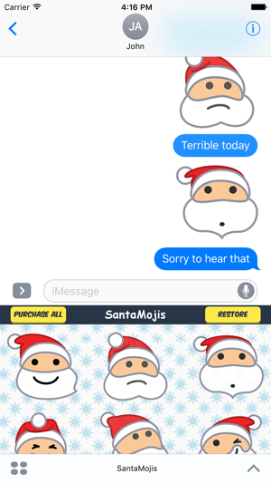 SantaMojis - Add Cool Santa Emojis to Messages(圖3)-速報App