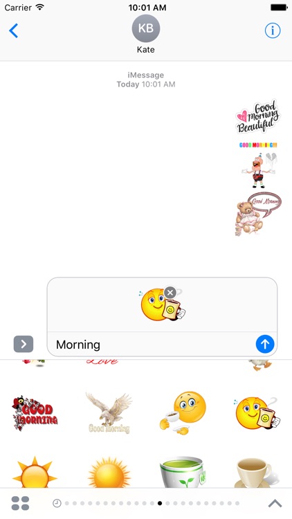 Good Morning Stickers Pack For iMessage