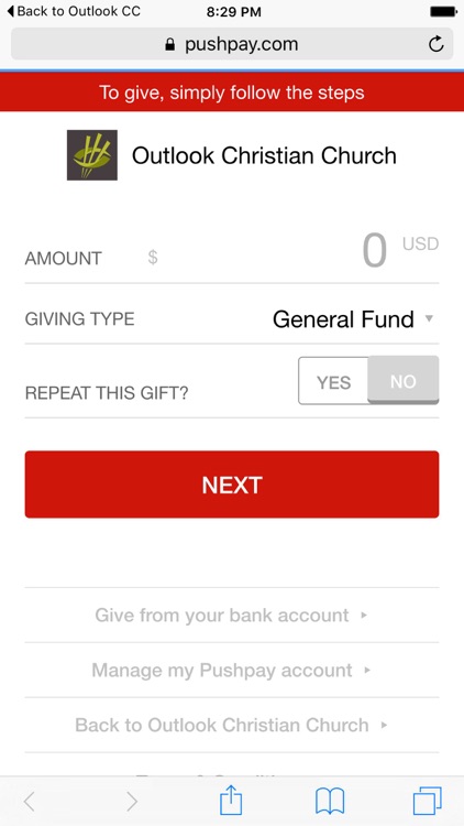 Outlook Church Reno by eChurch Apps
