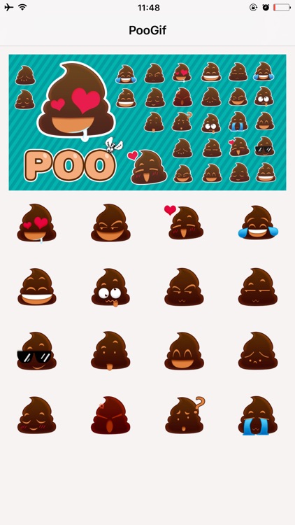 Poo Emoji Sticker - Animated Gif for iMessage Free