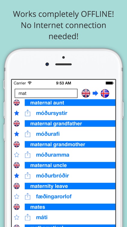 Offline English Icelandic Dictionary