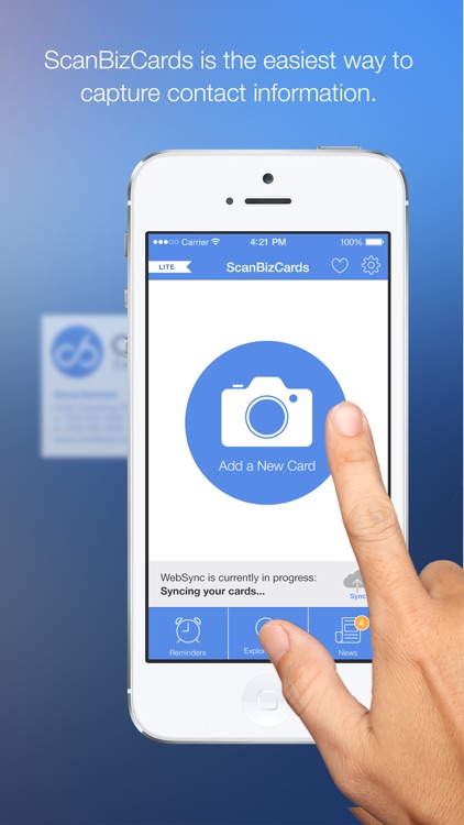 ScanBizCards Lite Business Card Scanner + Reader