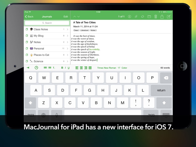 MacJournal for iPad