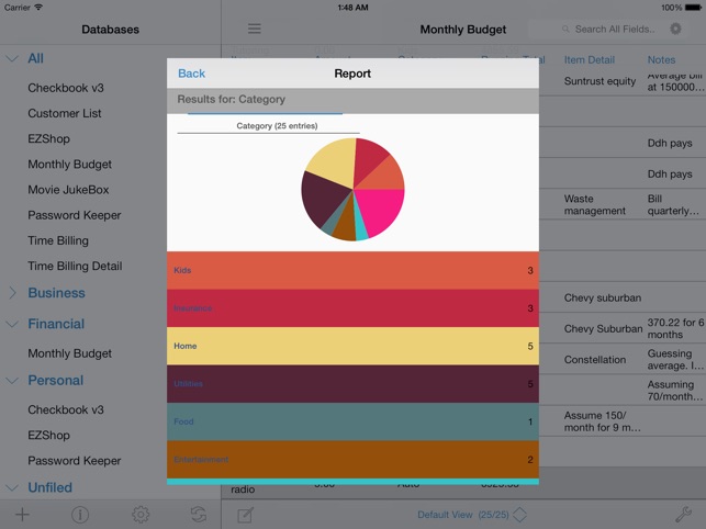 HanDBase for iPad