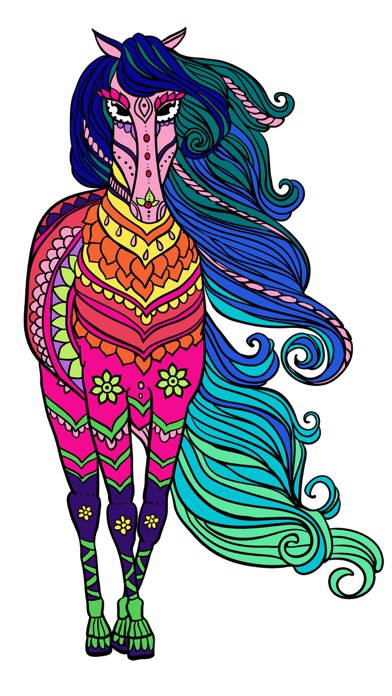 How to cancel & delete Mandalas Horses - Coloring pages for adults from iphone & ipad 1