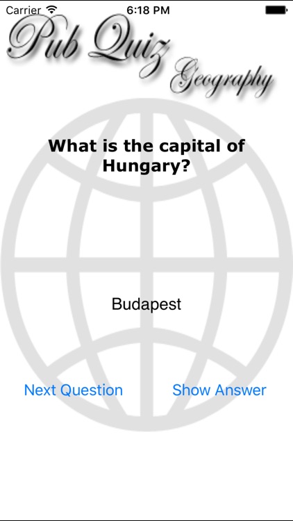 Pub Quiz Geography