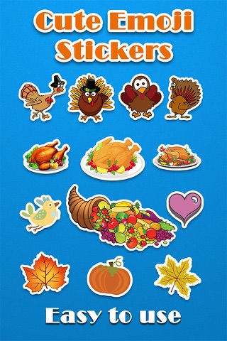 Thanksgiving Day Emoji - Holiday Emoticon Stickers for Messages & Greetings screenshot 2
