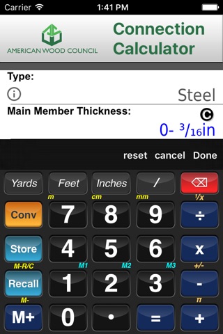 AWC Connection Calc screenshot 2