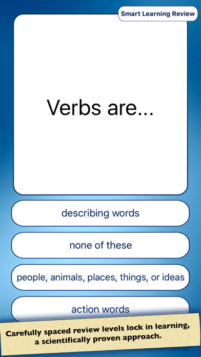 How to cancel & delete Nouns & Verbs Teaching Quiz from iphone & ipad 4